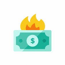 Fire Money Icon On