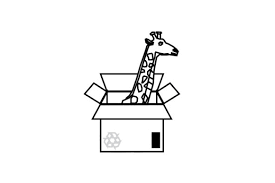 Giraffe Outline Icon Graphic By