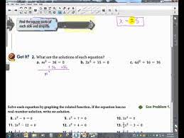 9 3 Solving Quadratic Equations