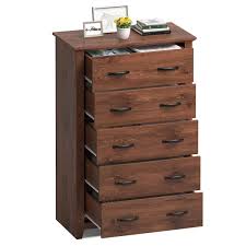 Costway 31 In Width 5 Drawer Chest Of