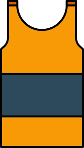 Tank Top Icon In Blue And Orange Color