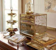 Pottery Barn Antique Gold Jewelry Boxes