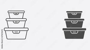 Food Container Vector Icon Sign Symbol