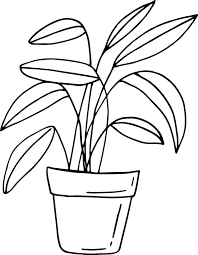 Houseplant In A Pot Icon Hand Drawn