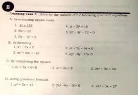 Solved Learning Task 3 Solve For The