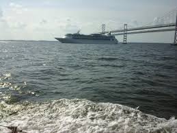 passing a cruise ship out of baltimore