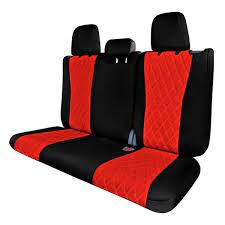 Fh Group Neoprene Custom Fit Seat Covers For 2023 Toyota Highlander Red 3rd Row Set