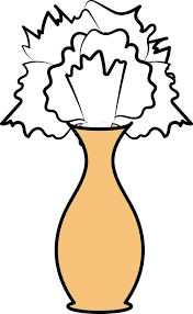 Flower Pot Or Vase Icon In Orange White