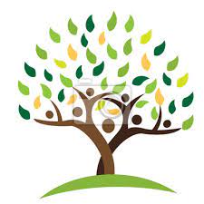 Logo Tree Family People Green Leafs