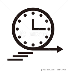 Clock Icon With Time Advanced Stock