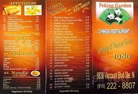 Menu For Peking Garden In El Paso Tx
