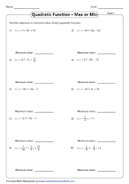 Maximum Or Minimum Value Of A Quadratic