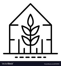 Plant Greenhouse Icon Outline Style