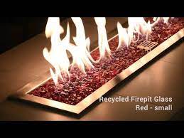 Red Small Fire Pit Glass