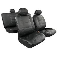 Leather Seat Covers Black Thick Vinyl