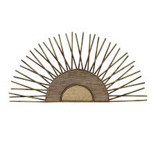 Abstract Sun Metal Wooden Wall Decor