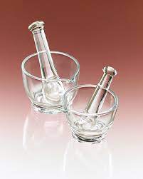 Mortar And Pestle Glass 4 Oz Flinn