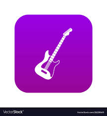 Acoustic Guitar Icon Digital Purple