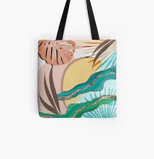 Tropical Wall Art Tote Bag For