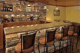 Wet Bar Rustic Basement Bar Basement