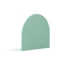 Green Curved Wall Isometric Stand 3d