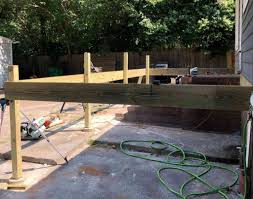 build a raised deck over concrete