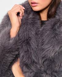 Faux Fur Jacket Lily Loves Charcoal