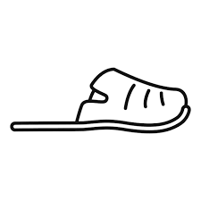 Home Slipper Icon Outline Vector Woman