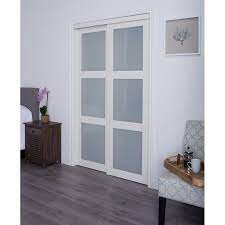 Wood Finish Sliding Closet Doors