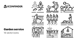 Garden Service Icons By Backwoodsdesign