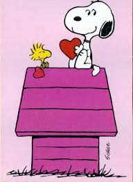 Vintage Peanuts Card Snoopy Sits On Top