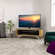 Affinity Bay 1 5m Curved Tv Stand Oak