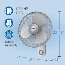 Air King Oscillating Wall Mounted Fan White 16