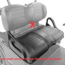 Front Rear Golf Cart Seat Cover Black