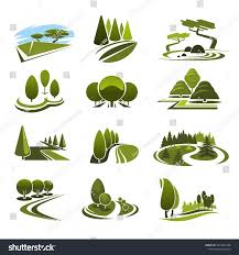 Green Landscape Design Icons Template