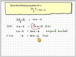 Solving Equations With A Fraction On
