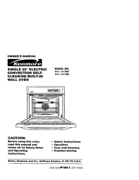 Kenmore 911 41785 Convection Oven User