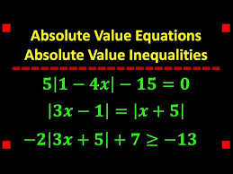 Absolute Value Equations Inequalities