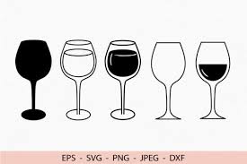 Wine Glass Icon Outline Graphic By