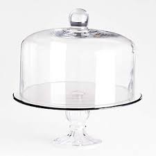 Footed Glass Pedestal Cake Stand With