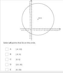 The Image Shows A Circle With Center 4