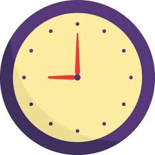 Isolated Wall Clock Icon In Yellow And