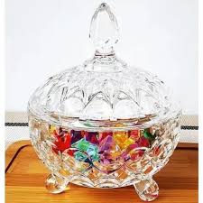 Glass Candy Bowl With Lid Gift Sets