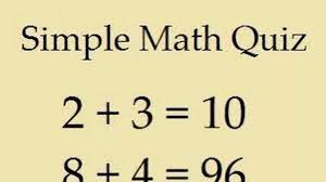 Simple Maths Quiz Question