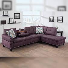 Facing Sectional Sofa Set In Red