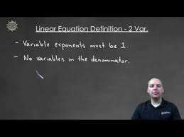 Definition Of Linear Equation