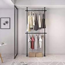 2 Tier Adjustable Hanging Clothes Rack