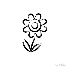 Flower Icon Abstract Flower Canvas