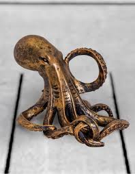 Antique Bronze Octopus Wine Bottle Holder