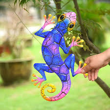 Outdoor Metal Decoration Gecko Figurine